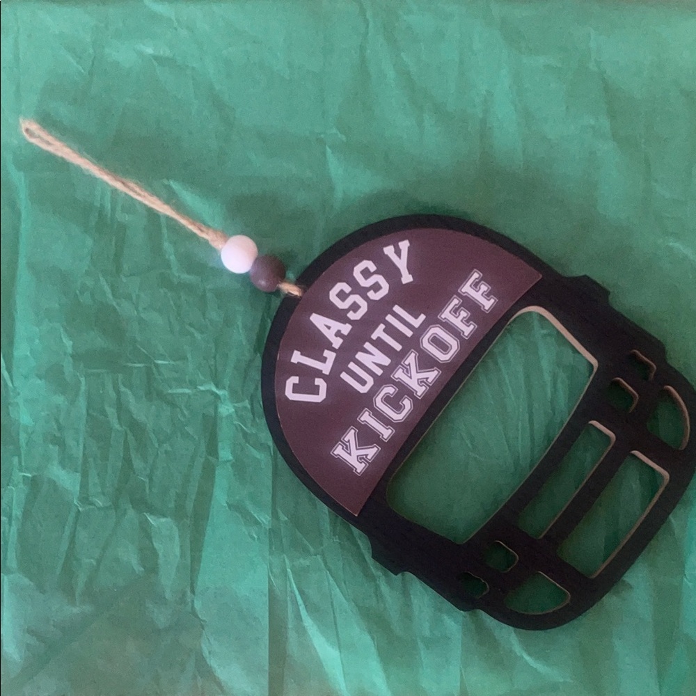 Classy Football Helmet Hanging Decor